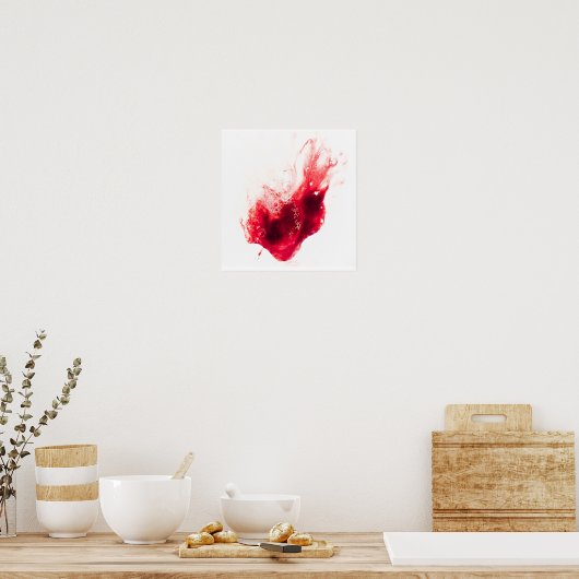 Heart Shape Blood Splatter Poster (Keuken)
