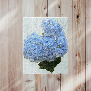 Heart Shape Blue Hydrangea Legpuzzel