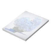 Heart Shape Blue Hydrangea Notitieblok (Linkerzijde)