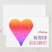 Heart Shape Bubbles Ben je mijn Bridesmaid? Kaart (Voorkant / Achterkant)
