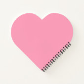 Heart Shape Custom Pet Foto op roze met poten Notitieboek (Achterkant)
