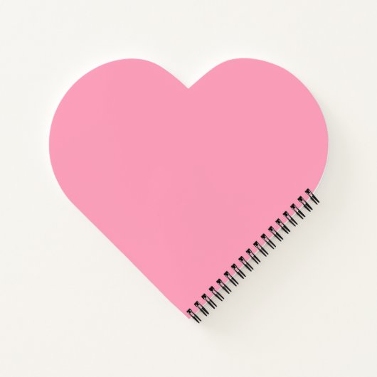 Heart Shape Custom Pet Foto op roze met poten Notitieboek (Achterkant)