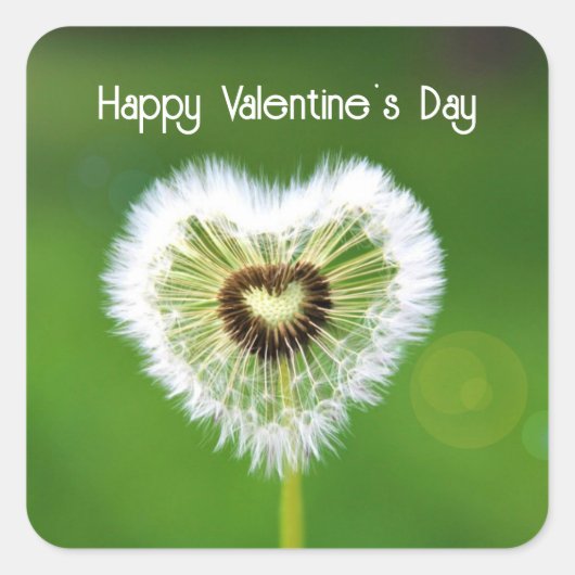 Heart Shape Dandelion Sticker (Voorkant)
