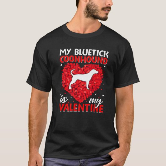 Heart Shape Funny Dog My Bluetick Coonhound is my T-shirt (Voorkant)