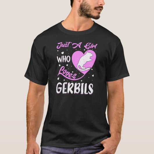 Heart Shape Gerbil is gewoon een meisje dat van Ge T-shirt (Voorkant)