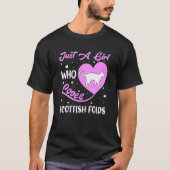 Heart Shape Just A Girl Who Loves Scottish Folds T-shirt (Voorkant)