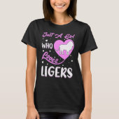 Heart Shape Liger is een meisje dat van ligers hou T-shirt (Voorkant)