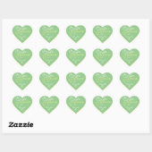 Heart Shape Lijst Pastel Mint Green Made with Love Hart Sticker (Vel)
