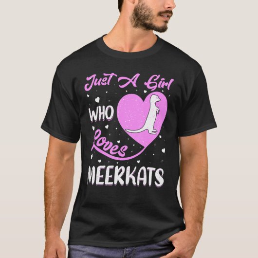Heart Shape Meerkat is gewoon een meisje dat van M T-shirt (Voorkant)