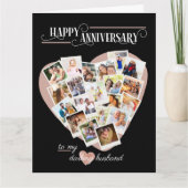 Heart Shape Photo Collage Wedding Jubileum Kaart (Voorkant)