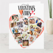 Heart Shape Photo Montage Big Valentijnsdag Kaart (Voorkant)