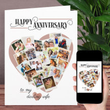 Heart Shape Photo Montage Big Wedding Jubileum