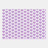 Heart Shape Plaid Pink Purple Inpakpapier Vel (Voorkant 2)