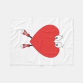 Heart Shape Red Cute Love Character Design Fleece Deken (Voorkant (Horizontaal))