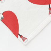 Heart Shape Red Cute Love Character Design Fleece Deken (Hoek)