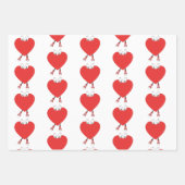 Heart Shape Red Cute Love Character Design Inpakpapier Vel (Voorkant 2)