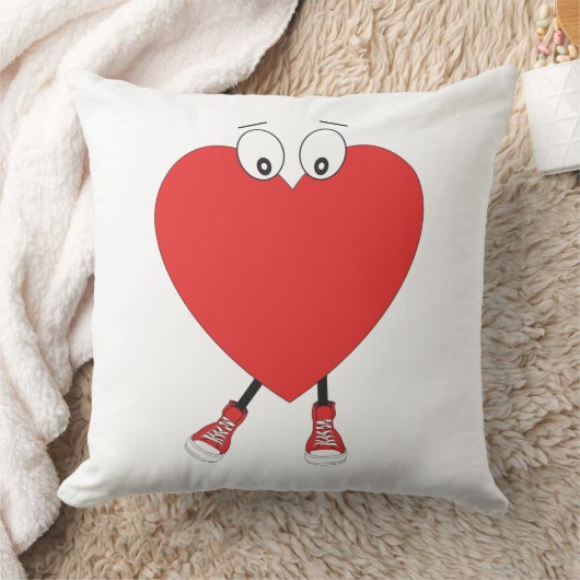 Heart Shape Red Cute Love Character Design Kussen (Deken)