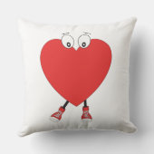 Heart Shape Red Cute Love Character Design Kussen (Achterkant)