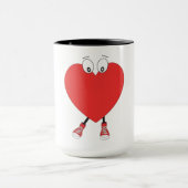 Heart Shape Red Cute Love Character Design Mok (Midden)