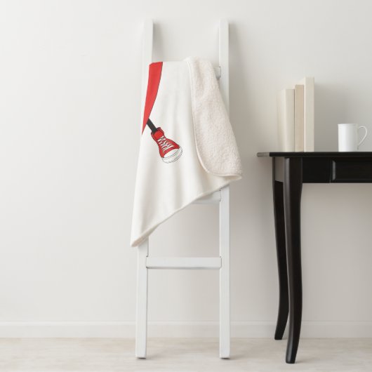 Heart Shape Red Cute Love Character Design Sherpa Deken (In situ)