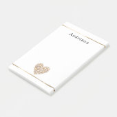 Heart Shape Sea Shells Ocean Beach Personalized Post-it® Notes (Schuin)