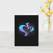 Heart Shape Semicolon - Zelfmoordpreventie Awarene Kaart (Gele Bloem)