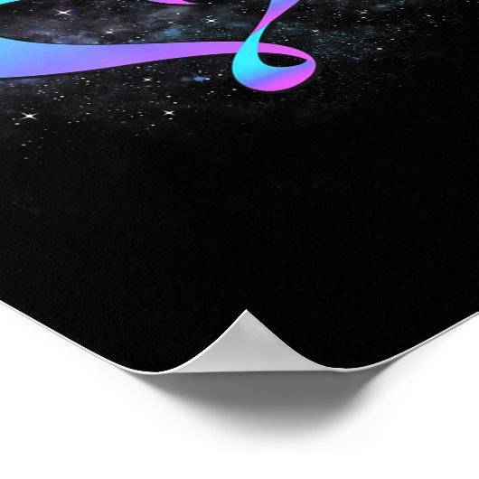 Heart Shape Semicolon - Zelfmoordpreventie Awarene Poster (Hoek)