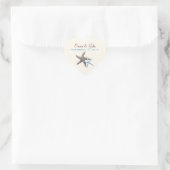 Heart Shape, Starfish Wedding Sticker (Tas)