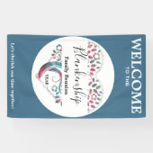 Heart Shape Tree Family Reunion verticale Sjabloon Spandoek (Horizontaal)