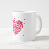 Heart Shape Valentijnsdag Love Gift Grote Koffiekop (Voorkant rechts)