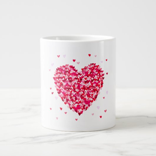 Heart Shape Valentijnsdag Love Gift Grote Koffiekop (Voorkant)