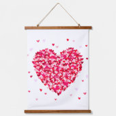 Heart Shape Valentijnsdag Love Gift Hangend Wandkleed (Voorkant)