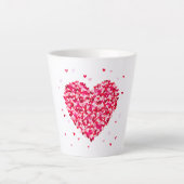 Heart Shape Valentijnsdag Love Gift Latte Mok (Voorkant)