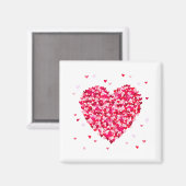 Heart Shape Valentijnsdag Love Gift Magneet (Voorkant / Achterkant)