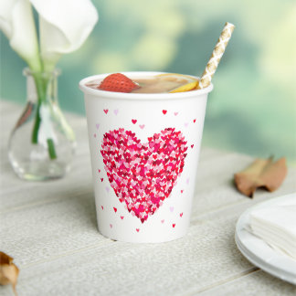 Heart Shape Valentijnsdag Love Gift Papieren Bekers