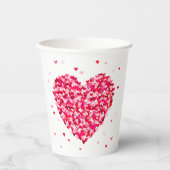 Heart Shape Valentijnsdag Love Gift Papieren Bekers (Voorkant)