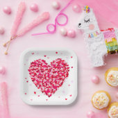 Heart Shape Valentijnsdag Love Gift Papieren Bordje (Feest)