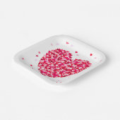 Heart Shape Valentijnsdag Love Gift Papieren Bordje (Gebogen)