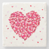 Heart Shape Valentijnsdag Love Gift Stenen Onderzetter (Voorkant)