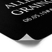 Heart Shaped 11 Photo Collage Funeral Service Poster (Hoek)