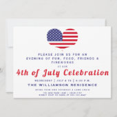 Heart Shaped American Flag | 4 juli Kaart (Voorkant)