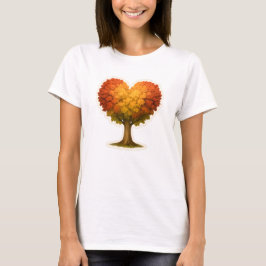 Heart Shaped Autumn Tree T-shirt