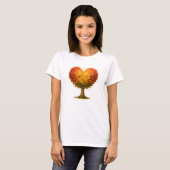 Heart Shaped Autumn Tree T-shirt (Voorkant volledig)