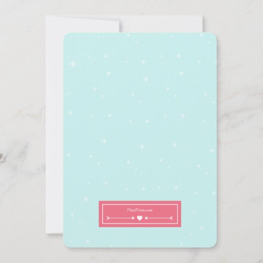 Heart Shaped Balloons Uitnodiging (Achterkant)