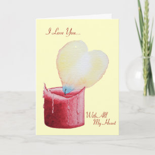 heart shaped burning flame with love verse feestdagen kaart