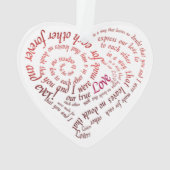 Heart Shaped Calligraphy Lovers Quote Ornament (achterkant)