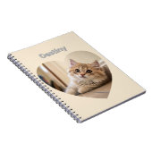 Heart-Shaped Cat Design Notitieboek (Rechterzijde)