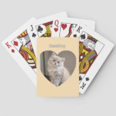 Heart-Shaped Cat Design Pokerkaarten (Achterkant)