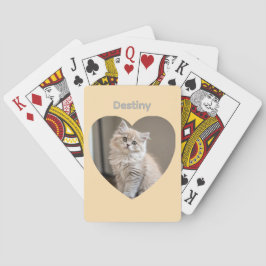 Heart-Shaped Cat Design Pokerkaarten