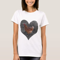 Heart Shaped Chicken White T-Shirt